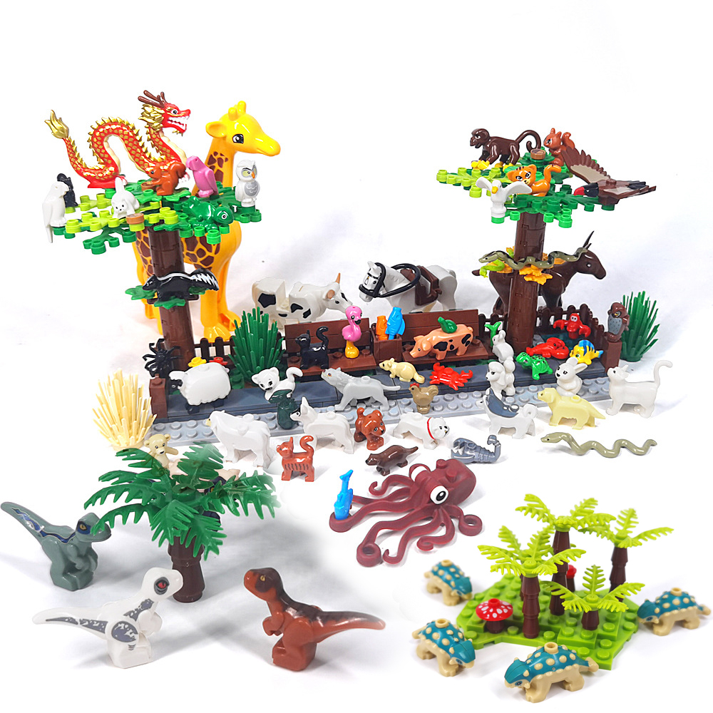 Marine Zoo - MOC 1PCS Printed Zoo Animals Dinosaur
