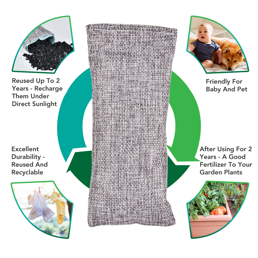 10pcs Natural Bamboo Charcoal  - огляд і ціна Activated Carbon Bag