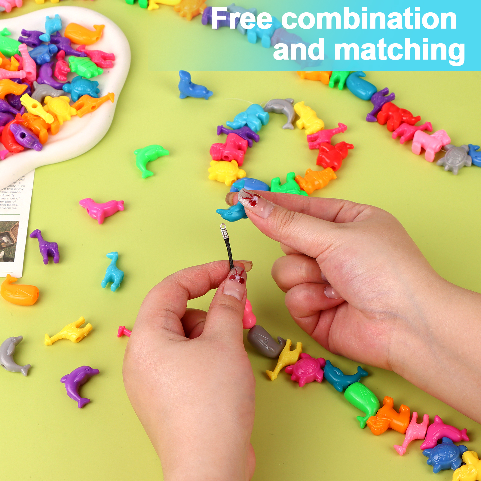 800 Pcs Animal Shaped Beads An - огляд і ціна Marine Zoo